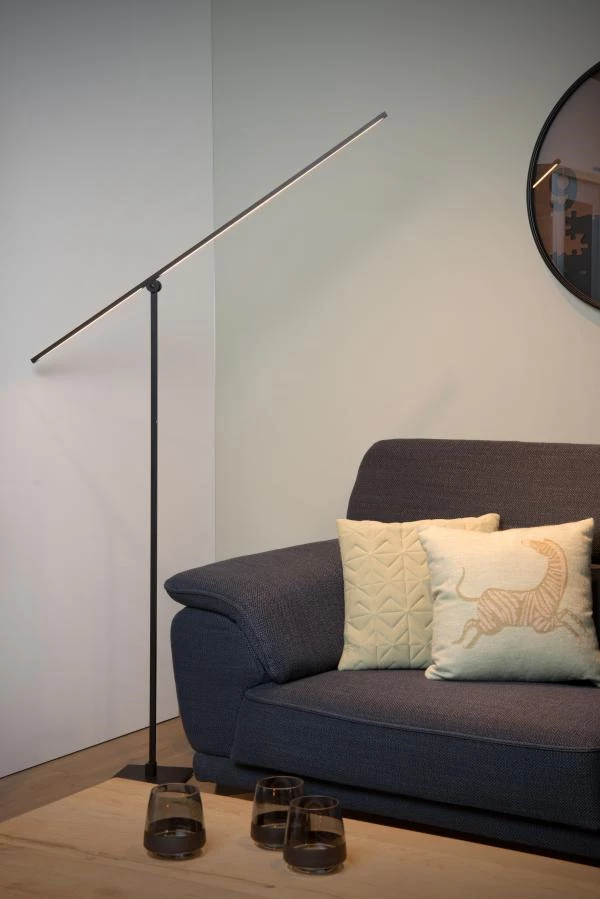 Lucide AGENA - Leeslamp - LED Dimb. - 1x14,5W 2700K - 3 StepDim - Zwart - sfeer 2